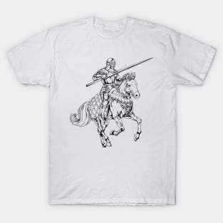 Medieval Knight on Horseback - Joust T-Shirt